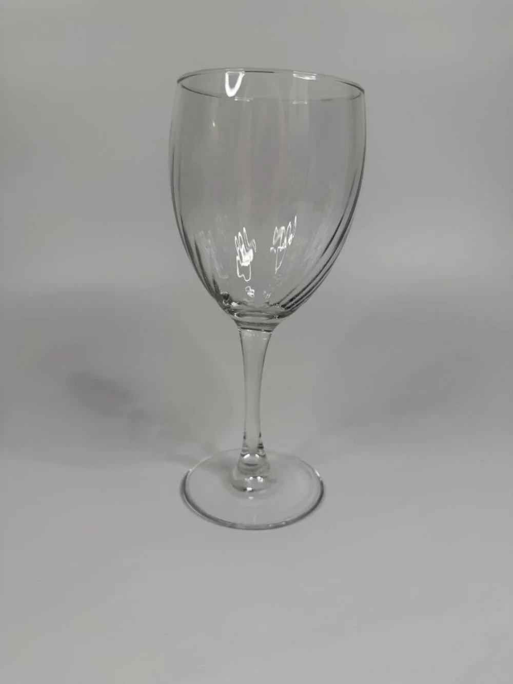 Crystal Swirl Champagne Goblet / Wine Glass, 7.5